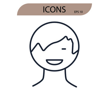 kids icons  symbol vector elements for infographic web