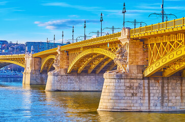 Historic Margaret Bridge, Budapest, Hungary