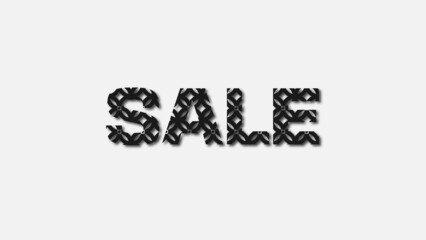 Sale word big letters with abstract pattern 