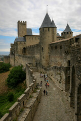 Fototapeta na wymiar Views from the historical fortified city of Carcassonne, France