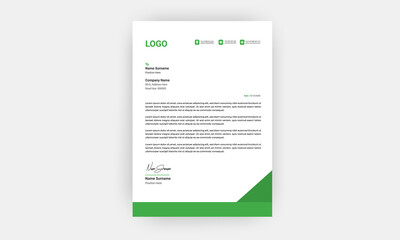 Professional business style letterhead template design