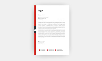 Professional business style letterhead template design