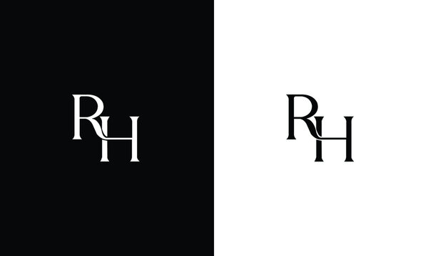 RH Initial letter logo template vector