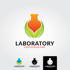 Laboratory logo template - vector