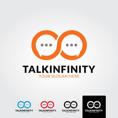Talk infinity logo template - vector