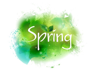 Spring background with drops