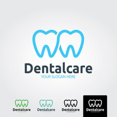 Dental care logo template - vector