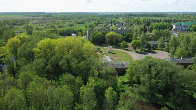 Manor-park Complex Gatowski-Poklevsky-Kozell Estate On Bank Of River Dobosna. Krasny Bereg Red Beach. Zhlobin district. RED BEACH VILLAGE. The city Krasnyj bereg.
