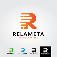 Letter r logo template - vector