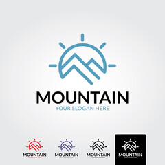 Fototapeta premium Mountain logo template - vector