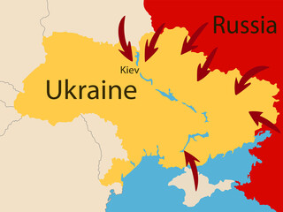 map of Russian invasion of Ukraine 2022
