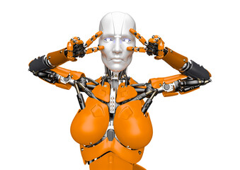 amazing robot is looking at you