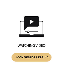 watching video icons  symbol vector elements for infographic web