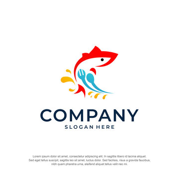 seafood restaurant logo premium vector