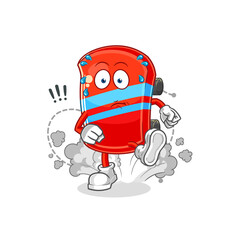 skateboard running illustration. character vector