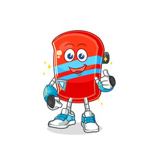 skateboard robot character. cartoon mascot vector