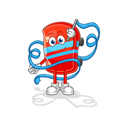 skateboard Rhythmic Gymnastics mascot. cartoon vector