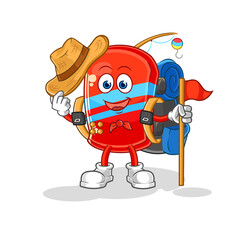 skateboard scout vector. cartoon character