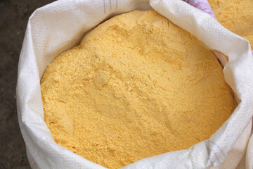 Turkey: In Ordu, villagers grind all naturally produced corn, turn it into flour and sell it. Thursday plateau. cornflour