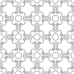 Black and white seamless linear illustrations. Coloring book, colouring page for children and adults. Decorative abstract vector pattern design. Line art drawing. Easy to edit color and line weight