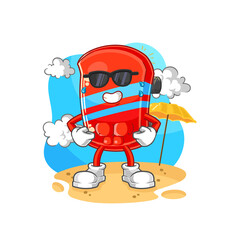 skateboard sunbathing in summer. character vector