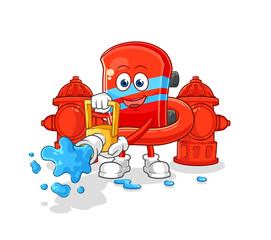 skateboard firefighter vector. cartoon character