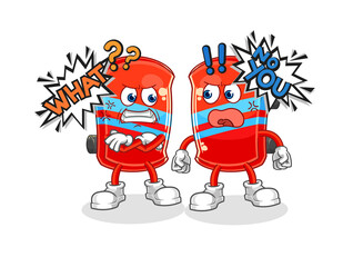 skateboard arguing each other cartoon vector