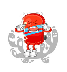 depressed skateboard character. cartoon vector