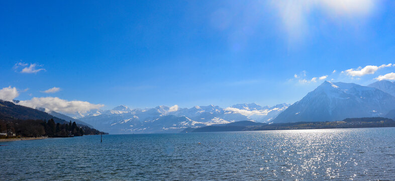 Thunersee in Thun- Berner Oberland, Schweiz 