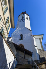 Fototapeta na wymiar Stadtkirche Thun, Kanton Bern, Schweiz
