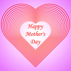 happy mother's day card with heart tunnel