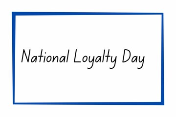 National loyalty day text illustration May 1.