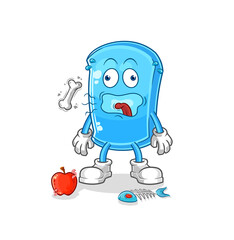 ski board burp mascot. cartoon vector