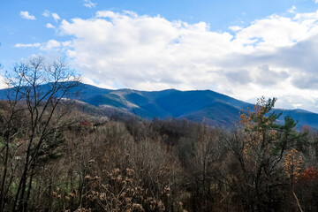 clouds over the mountains