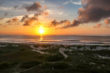 sunset on the beach