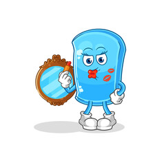 ski board make up mascot. cartoon vector