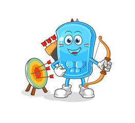 ski board native american tribe. cartoon mascot vector