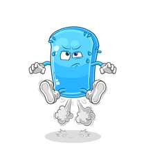 ski board fart jumping illustration. character vector