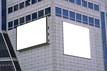 Outdoor billboard advertisement mock-up background of buildings in big cities, 도시의 건물옥외 전광판광고 목업배경