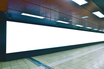 Background of indoor and underground electric billboard advertisement mock-up, 실내와...