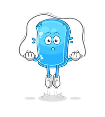 ski board jump rope exercise. character vector