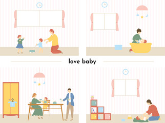 家族の子育て　セット