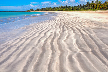 Fototapeta na wymiar Angra de Ipioca Beach, a win beach and touristic hot spot at South Litoral of Alagoas State. Brazil, Dec 2019