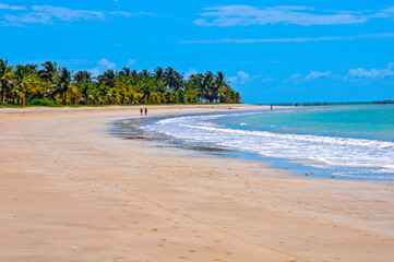 Angra de Ipioca Beach, a win beach and touristic hot spot at  South Litoral of Alagoas State....
