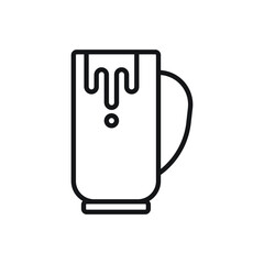 Hot chocolate mug icon design. vector illustration