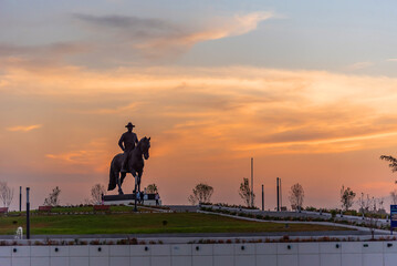 Felipe Angeles  Statue - sunset at AIFA International Airport
