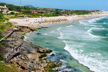 Santinho Beach, it is considered one of the cleanest waters in Brazil. Florianópolis, Santa...