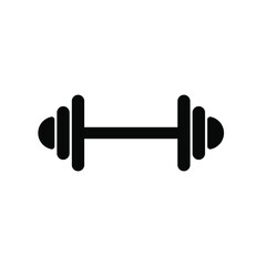 barbell icon vector. sports equipment, weight lifting. simple flat shape