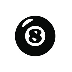 billiard ball icon vector. flat simple shape