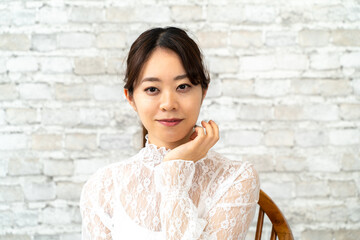 若い女性のポートレート